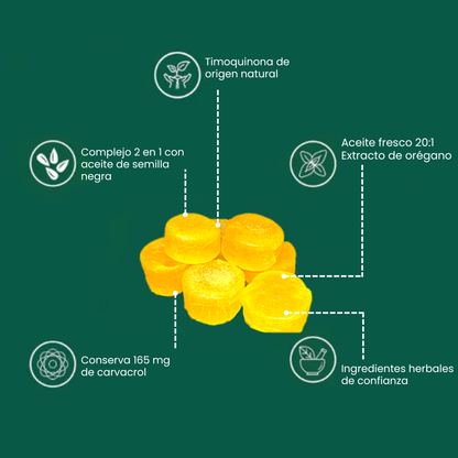 Gomitas blandas de aceite de orégano
