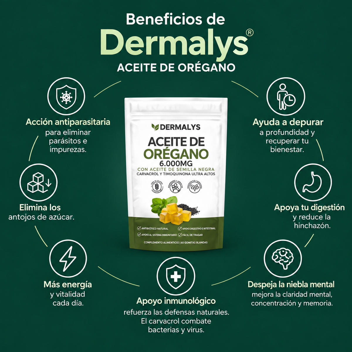 Gomitas blandas de aceite de orégano